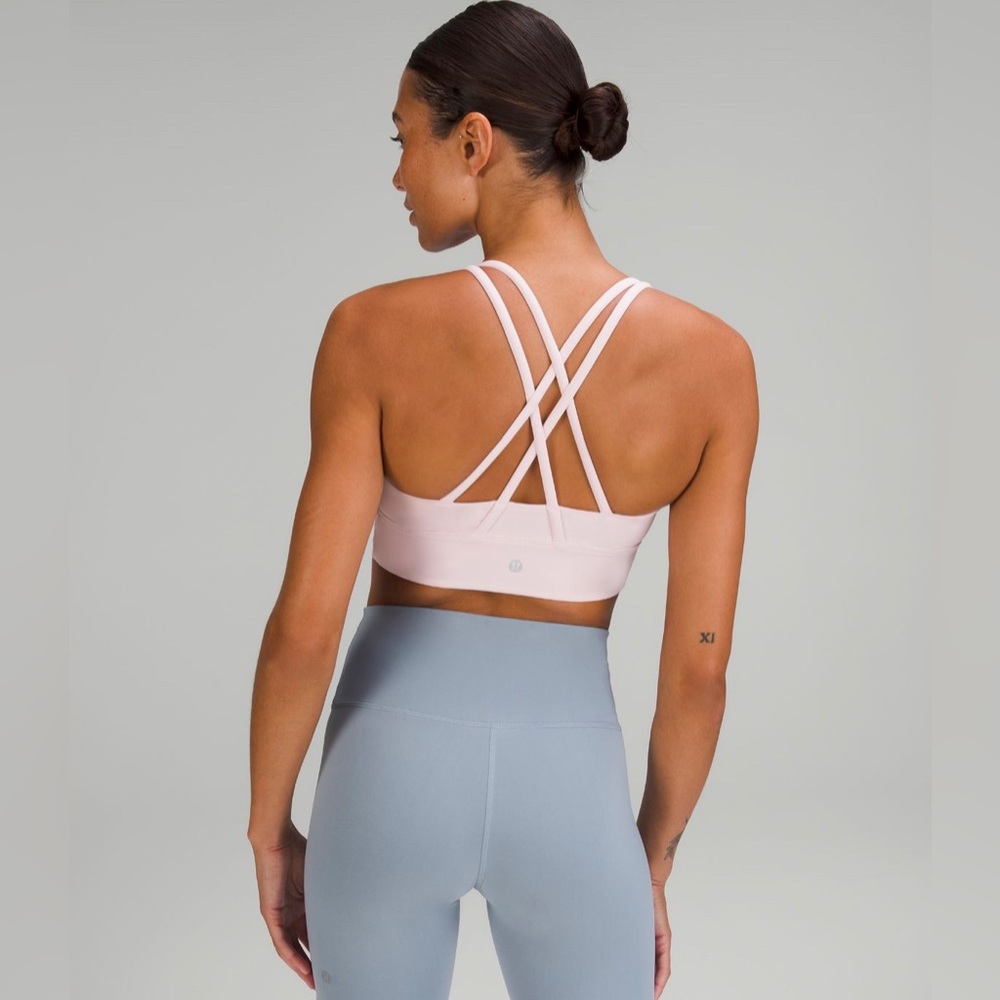 LuluLemon energy longline bra B-D cups flush pink size 6 - Picture 2 of 2